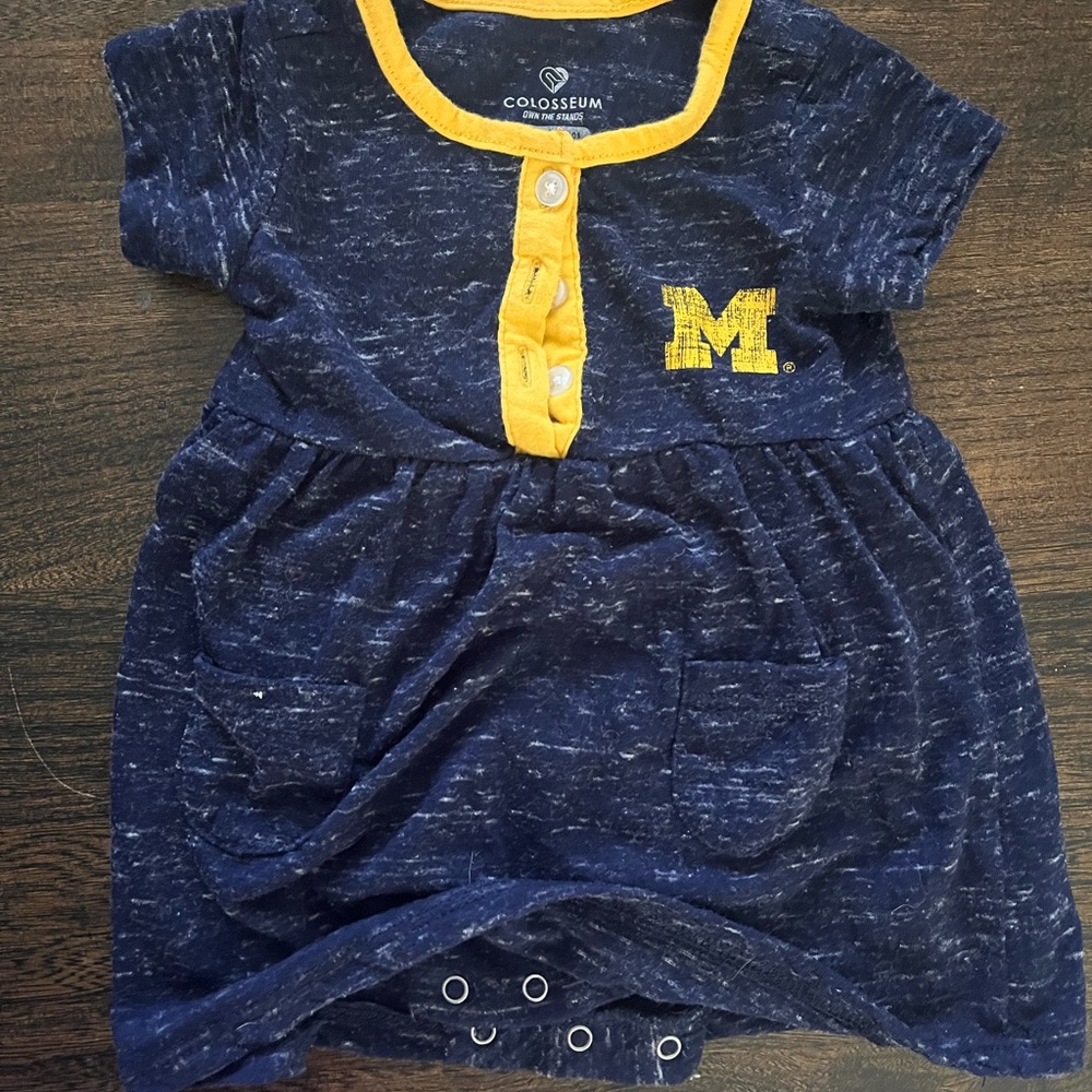 Michigan Wolverines baby dress